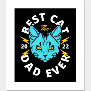 Best Cat Dad Ever - Funny Cat TShirt Posters and Art